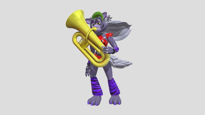 Roxy Wolf Plays the Tuba. REMAKE 3D Model