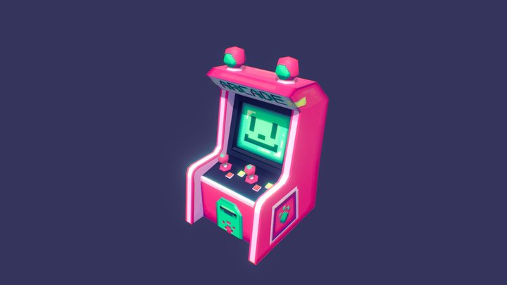 Stylised Kawaii Arcade Machine 3D Model
