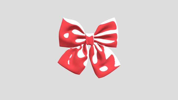 red simple bowknot 3D Model