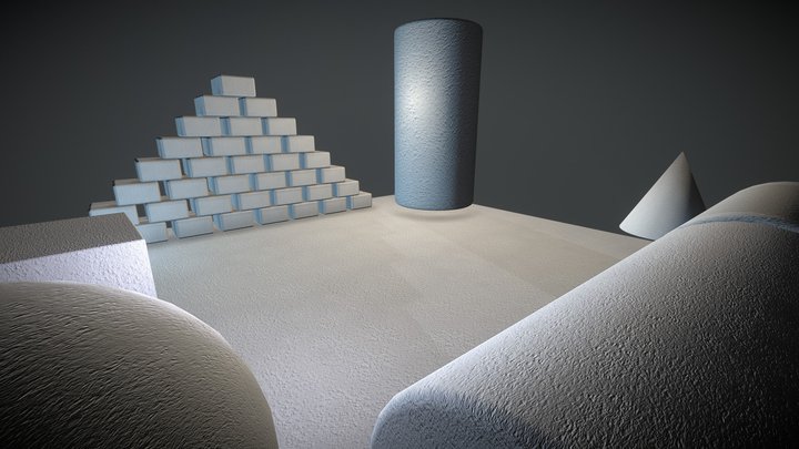 Woodchip-Wallpaper | Texture Set (5) 3D Model