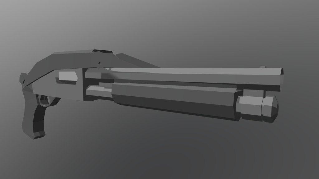 Low poly Remington 870 Police Magnum TopFolder