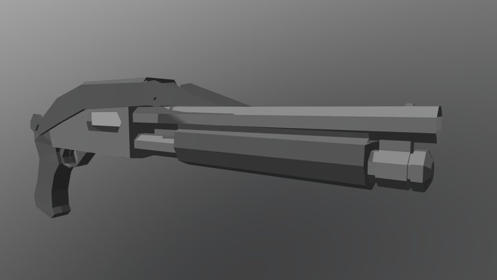 Low poly Remington 870 Police Magnum TopFolder – Modelo 3D gratuito STL