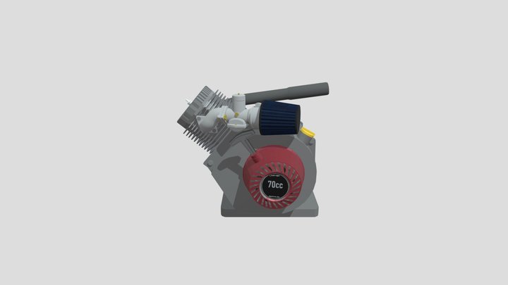 2 Stroke Engine 3D Model