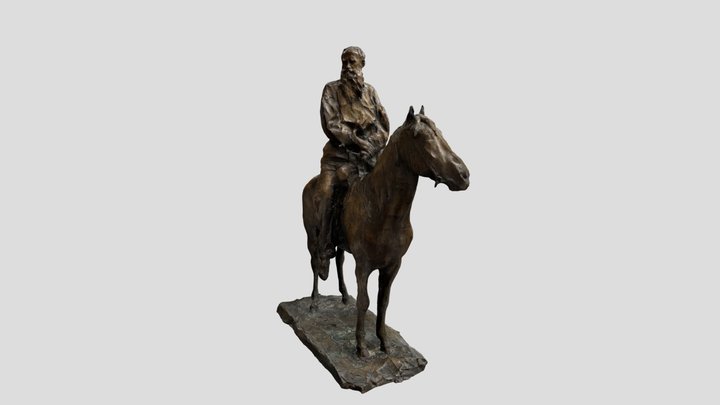 "Leo Tolstoy on Horseback" Troubetzkoy 3D Model