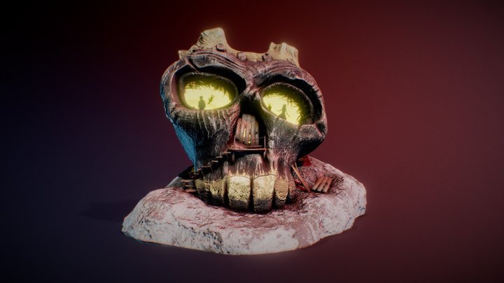 Haunted House - Skull 3D Model