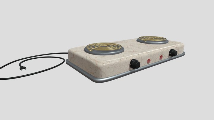 Electric Stove Static Mesh 3D Model