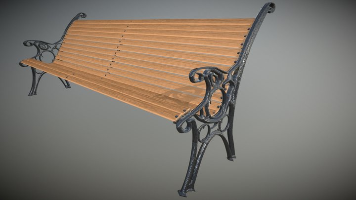 Park Bench 3D Model
