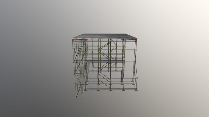 Scaffold Temporary Roof 3D Model