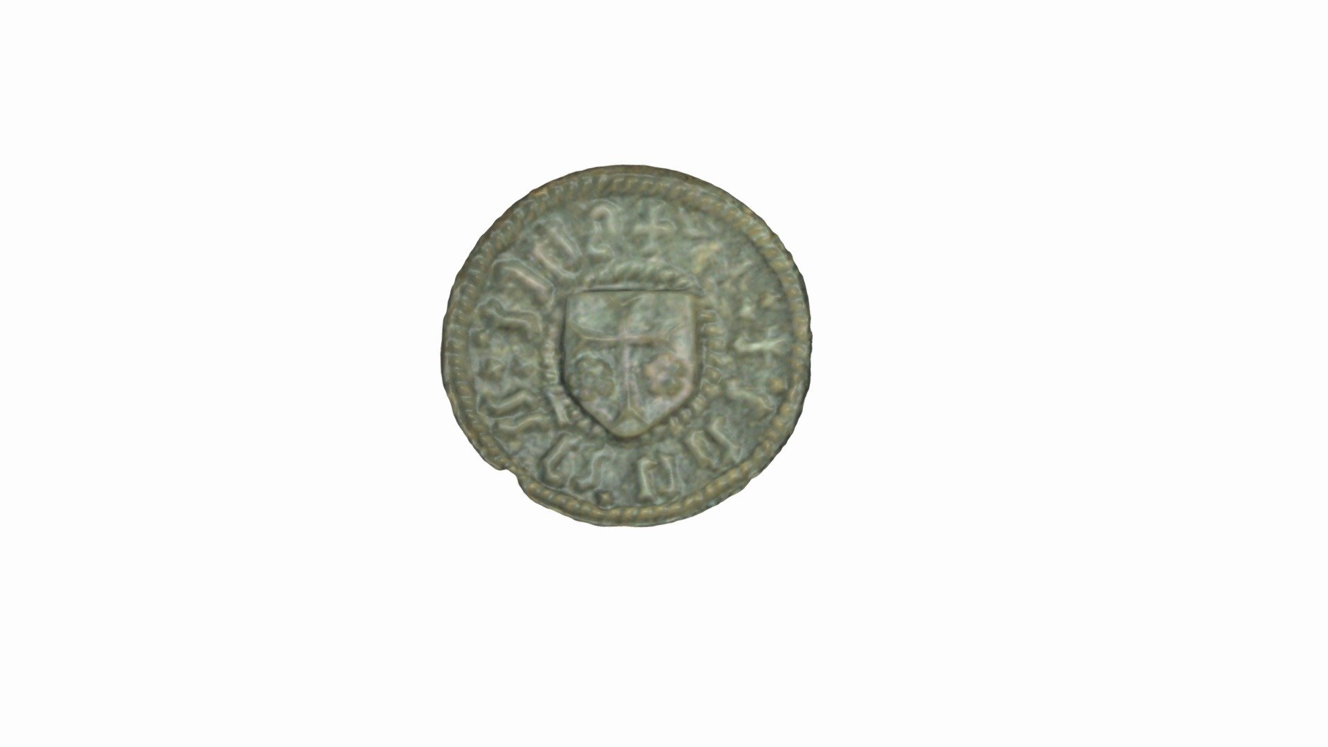 Traveller's stamp with a knight's coat of arms