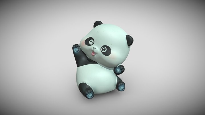 Cute Panda 3D Model