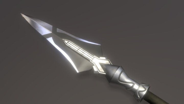 Low Poly Spear / Polearm 3D Model