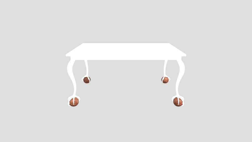 Wooden Table With Realistic Eagle Feet