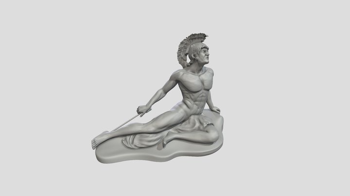 Achilles wounded by an arrow in the heel 3D Model
