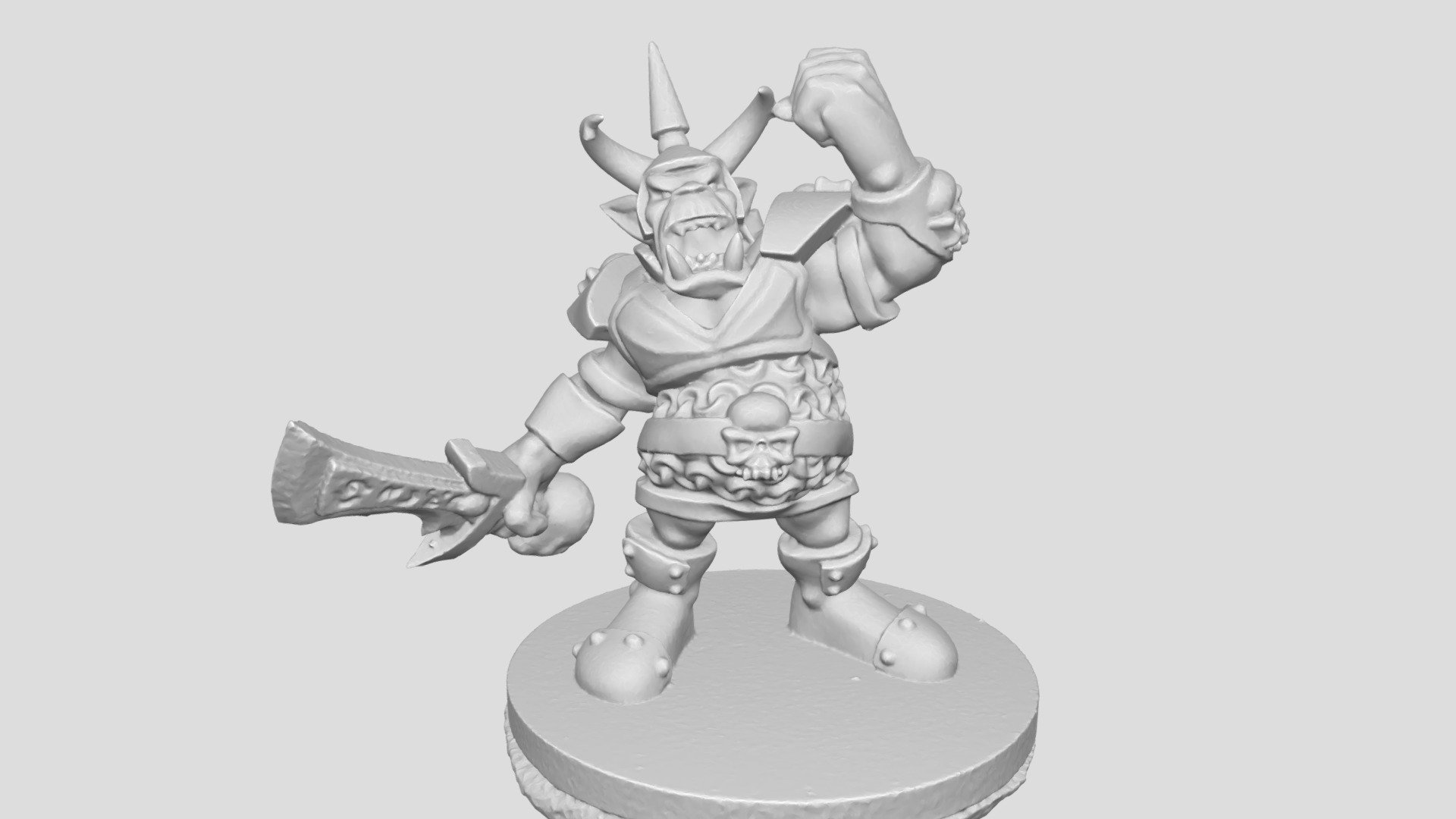 Big Orc Boss - 3D Scanned miniature