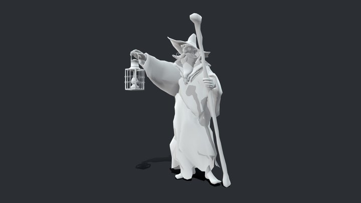 Card IX - The Hermit 3D Model