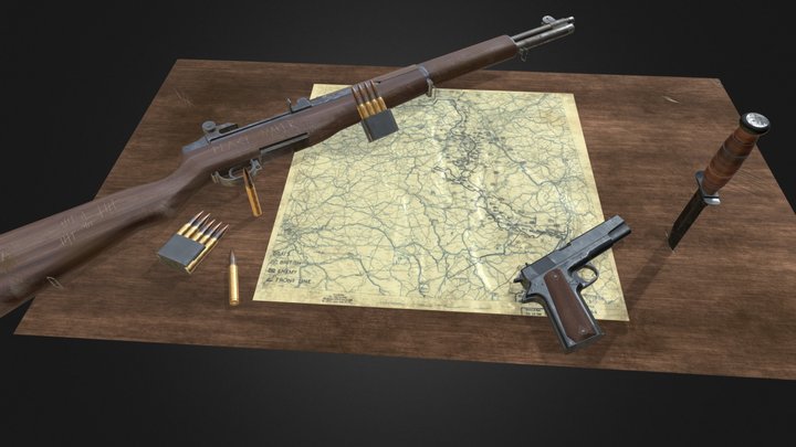 WW2 Mini Scene 3D Model