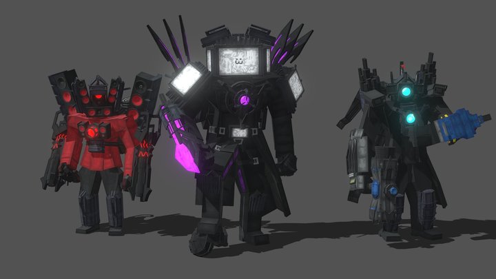 Original Titans Trio 3D Model