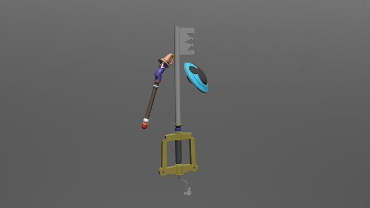 Kingdom Hearts Weapons 3D Model