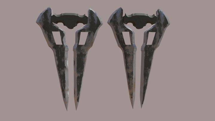 Hand Blades 3D Model