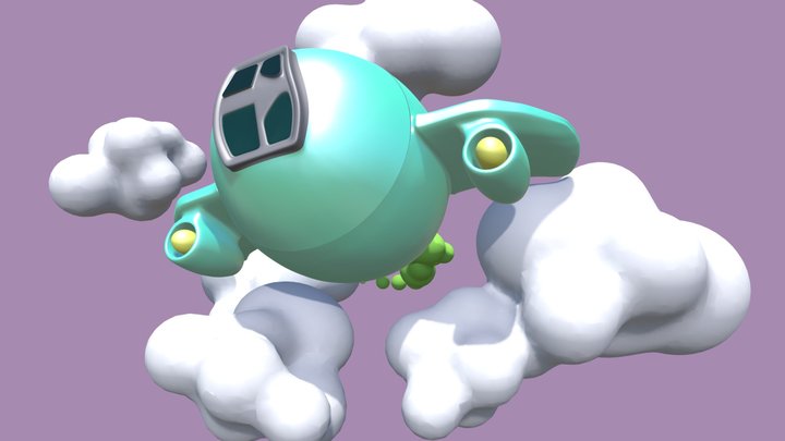 Low Poly Aeroplane 3D Model