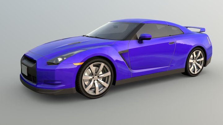 Nissan GTR (Low Poly) 3D Model