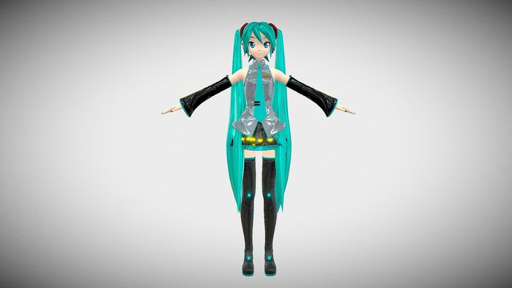 Hatsune Miku (Project DIVA: Árcade) – Free 3D Model STL