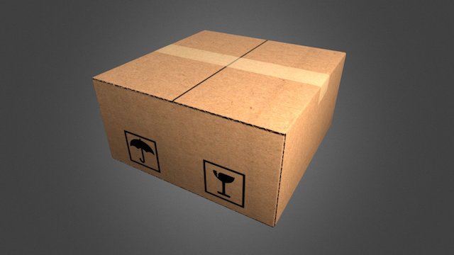 Cardboard Box 3D Model