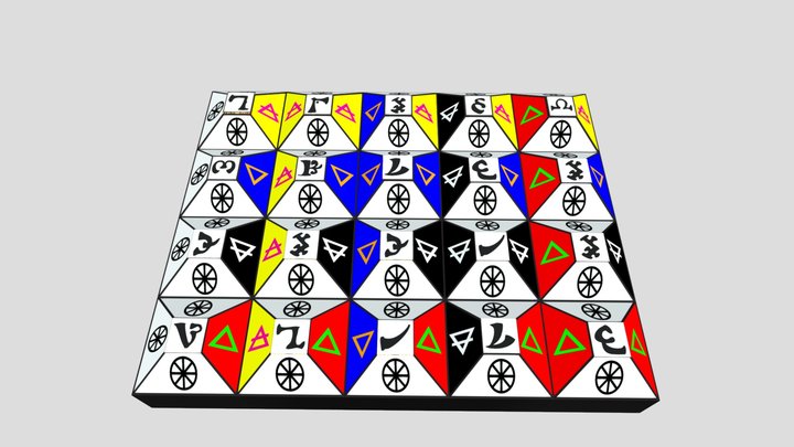 Enochian Tablet of Union Enochian Letters – Modello 3D gratuito STL
