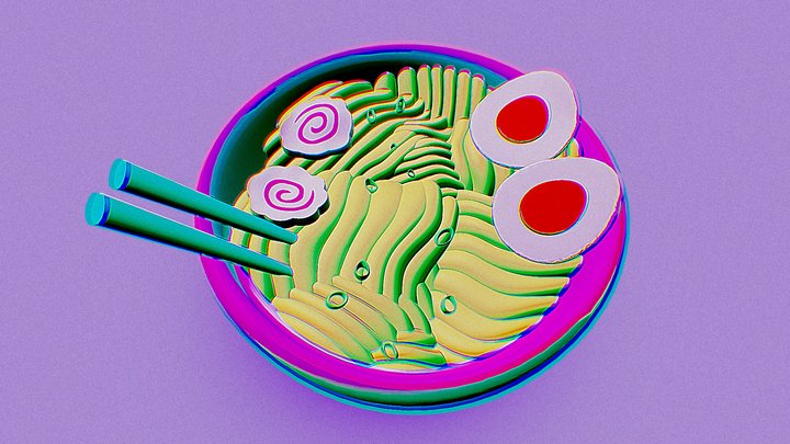 tv ramen 3D Model