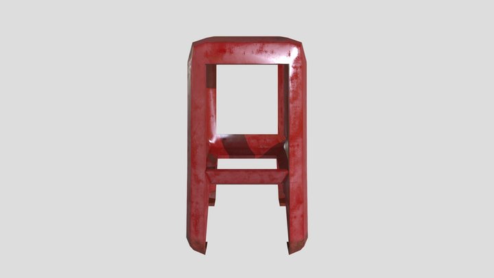 plastic stool 3D Model