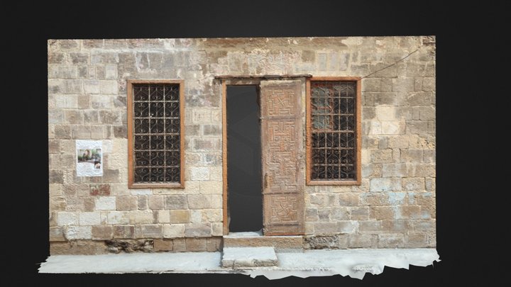 One of the facades of Beyet Yakan 3D Model