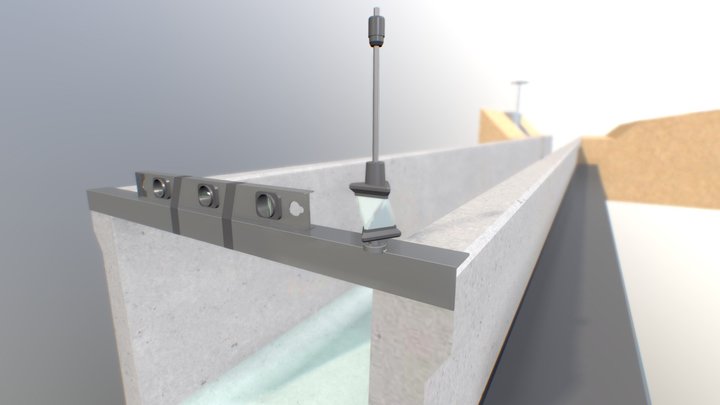 Waterway for the Weir 3D Model