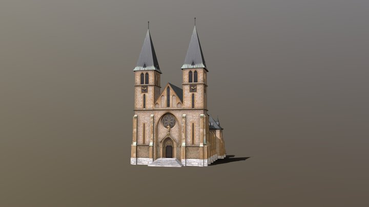 Sacred Heart Cathedral Sarajevo 3D Model