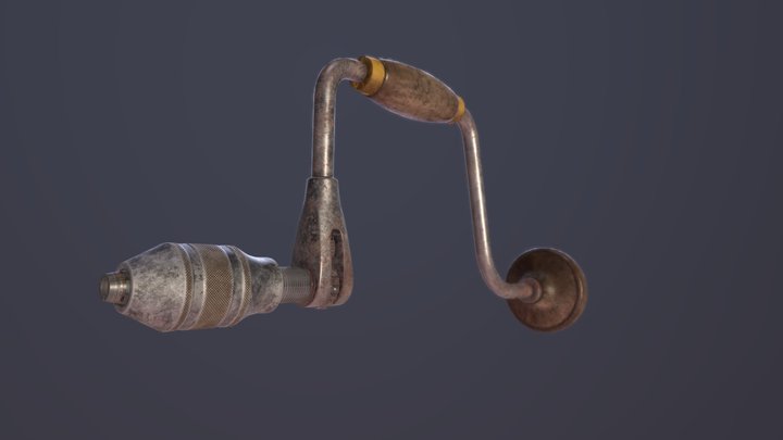 Hand Drill old 3D Model