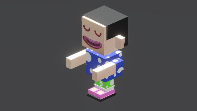LOW POIY SLEEPWALKER CHARACTOR 3D Model