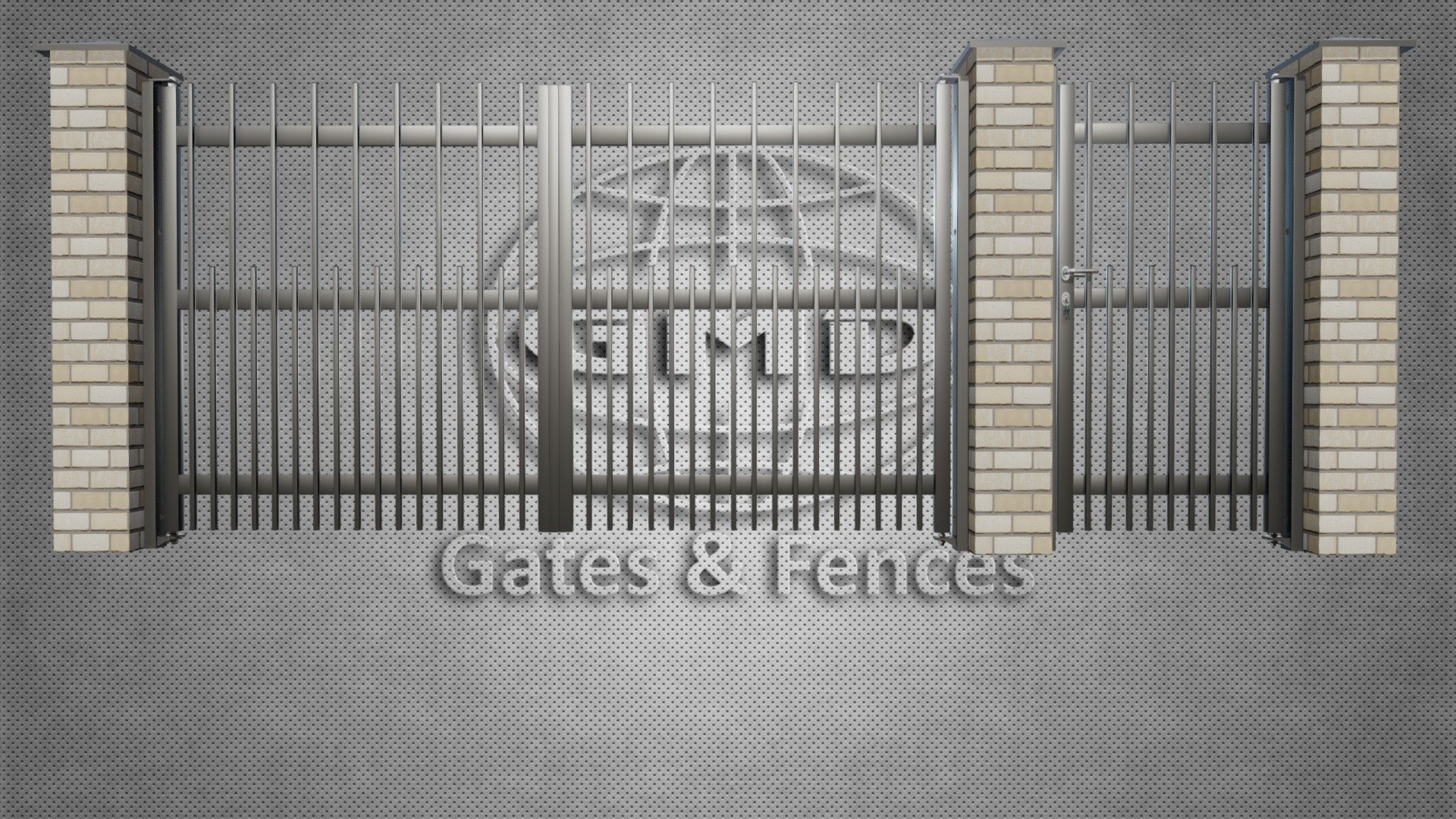 Set Poarta cu Portita Pietonala GP — Sketchfab embed 3D viewer