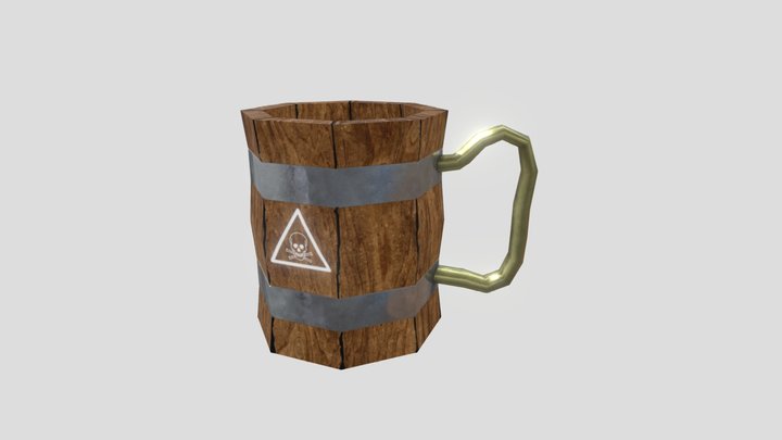Wooden Mug 3D Model