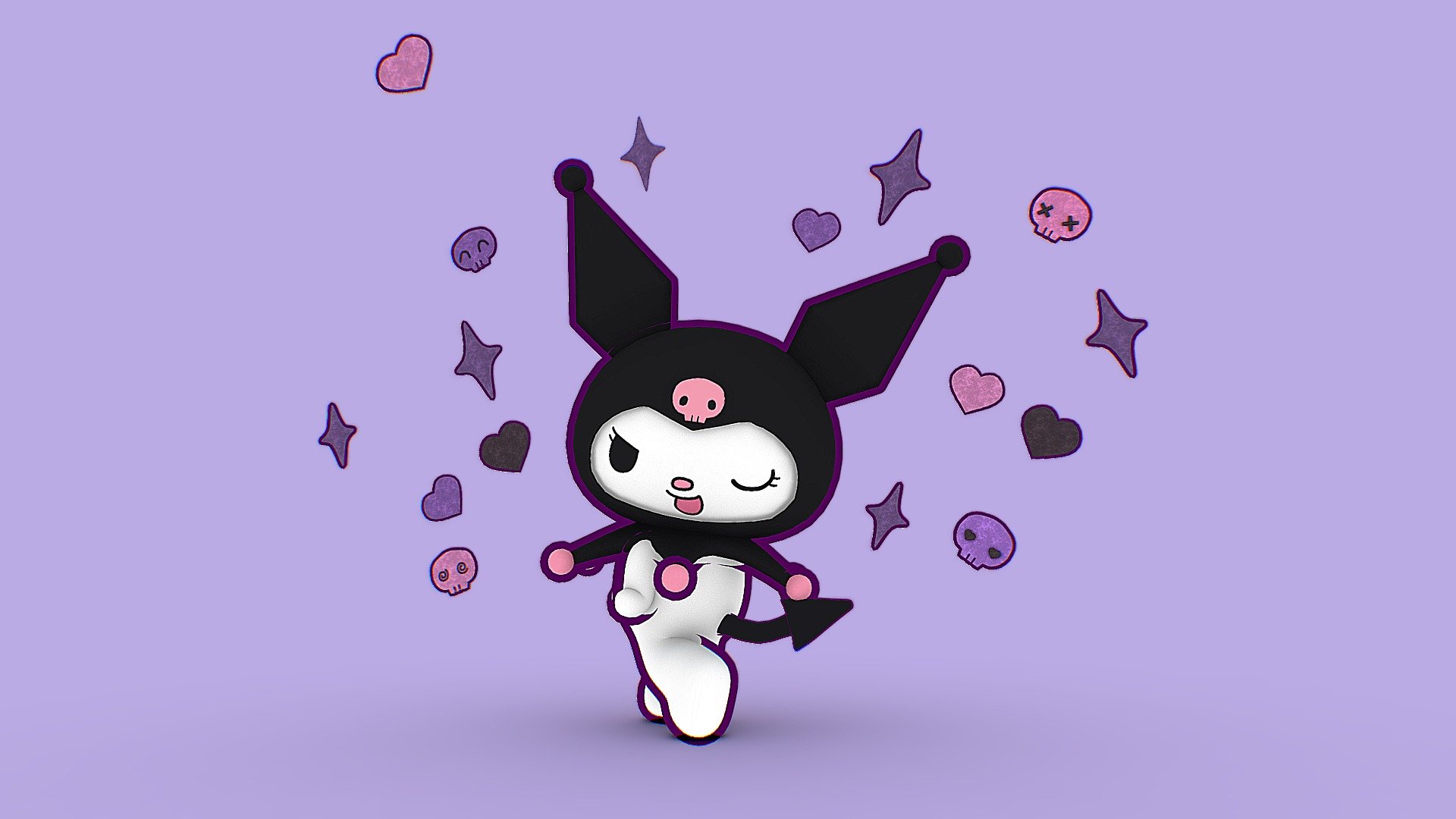 Kuromi - Download Free 3D model by Mora (@MoraAzul) [132e919] - Sketchfab