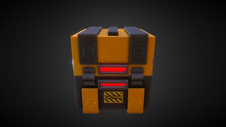 Simple Sci-Fi Box 3D Model