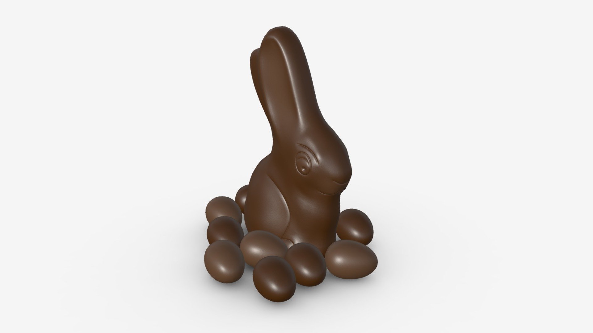 Chocolate rabbit with eggs - Buy Royalty Free 3D model by HQ3DMOD ...