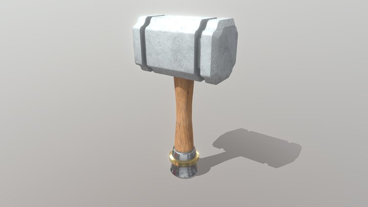 Stone War Hammer 3D Model