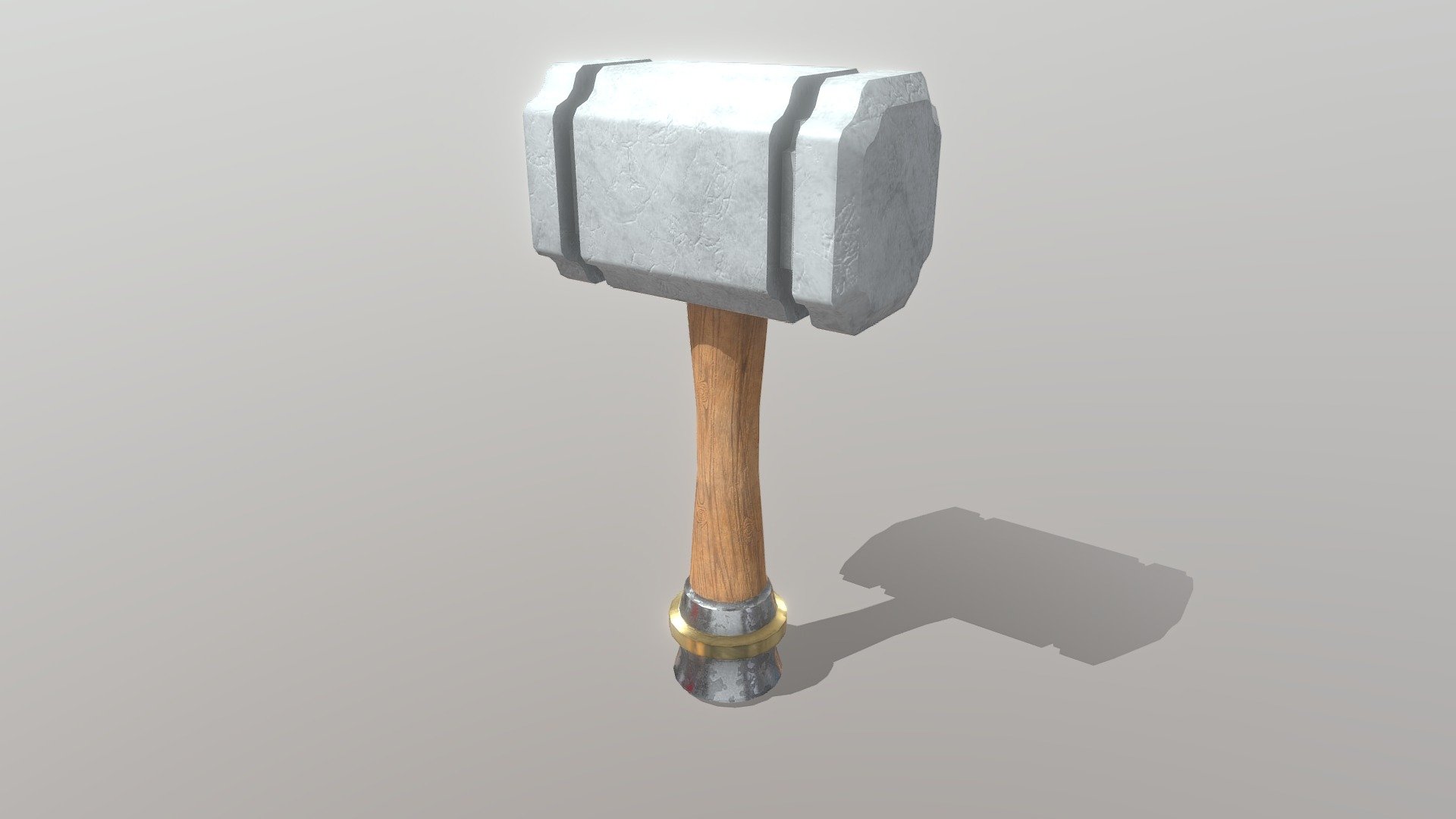 Stone War Hammer 3D model by PaulWaterBottle [132f8e0] Sketchfab