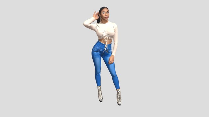 Peach Tie-Front Glam – Modello 3D gratuito STL