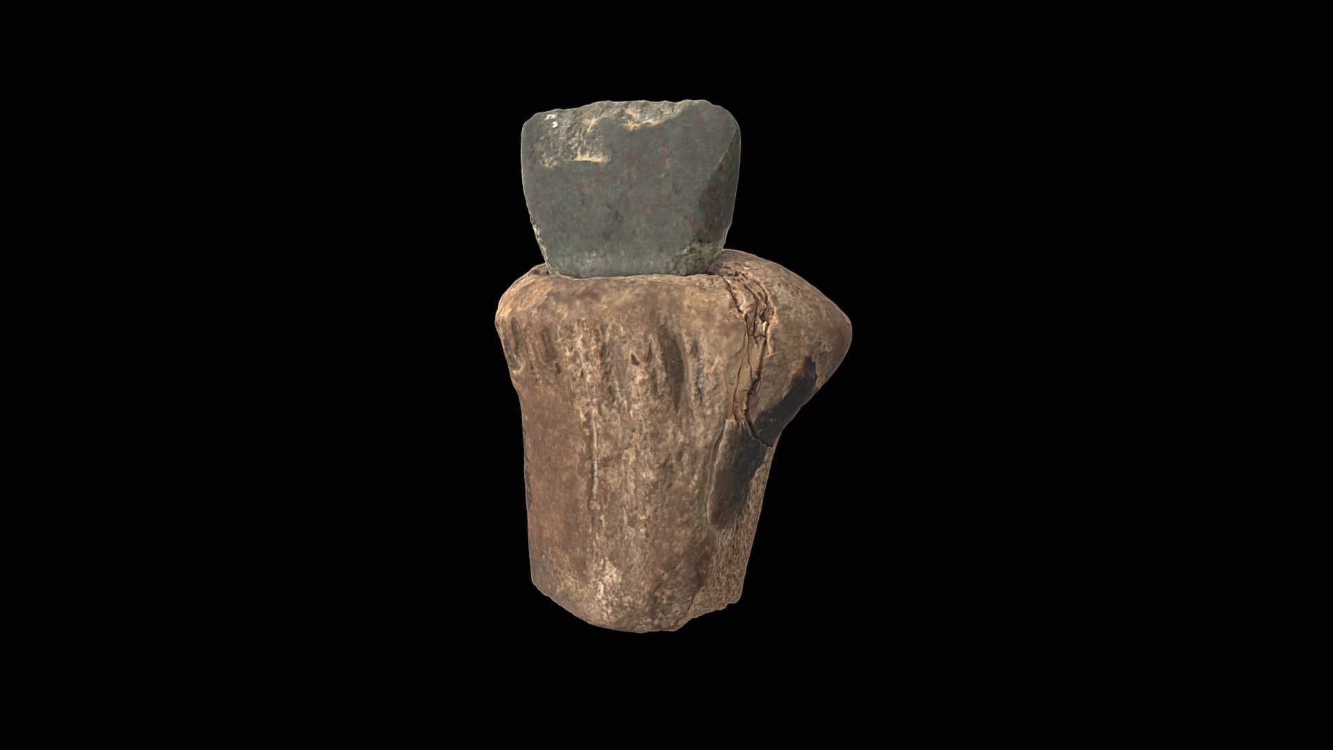 Hafted Stone Axe - 3D model by cortlynnef [13301f0] - Sketchfab