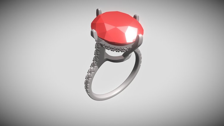 Ring w Turmalin 3D Model