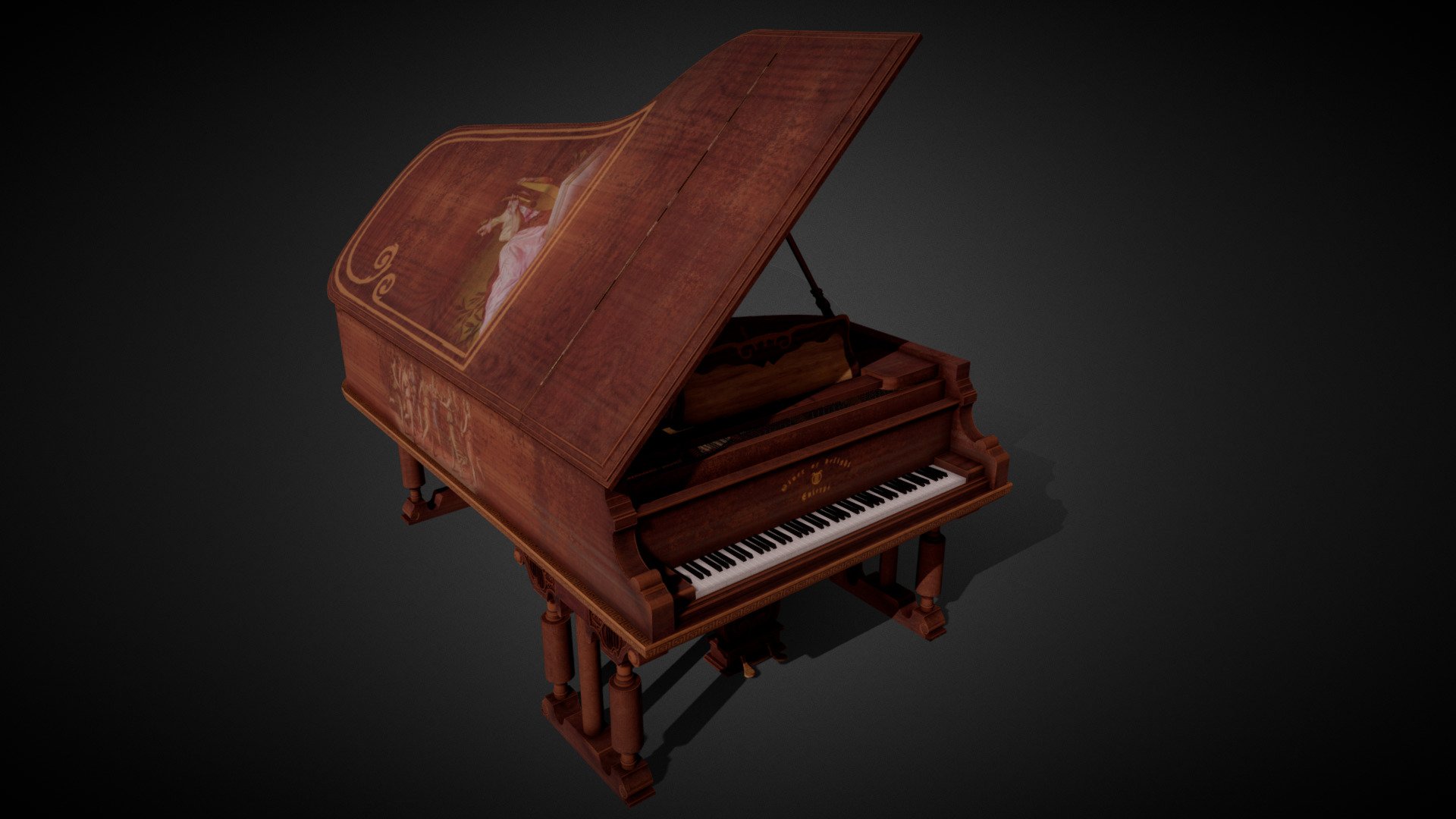 Realistic Custom Concert Grand Piano - Download Free 3D model by Meast ...