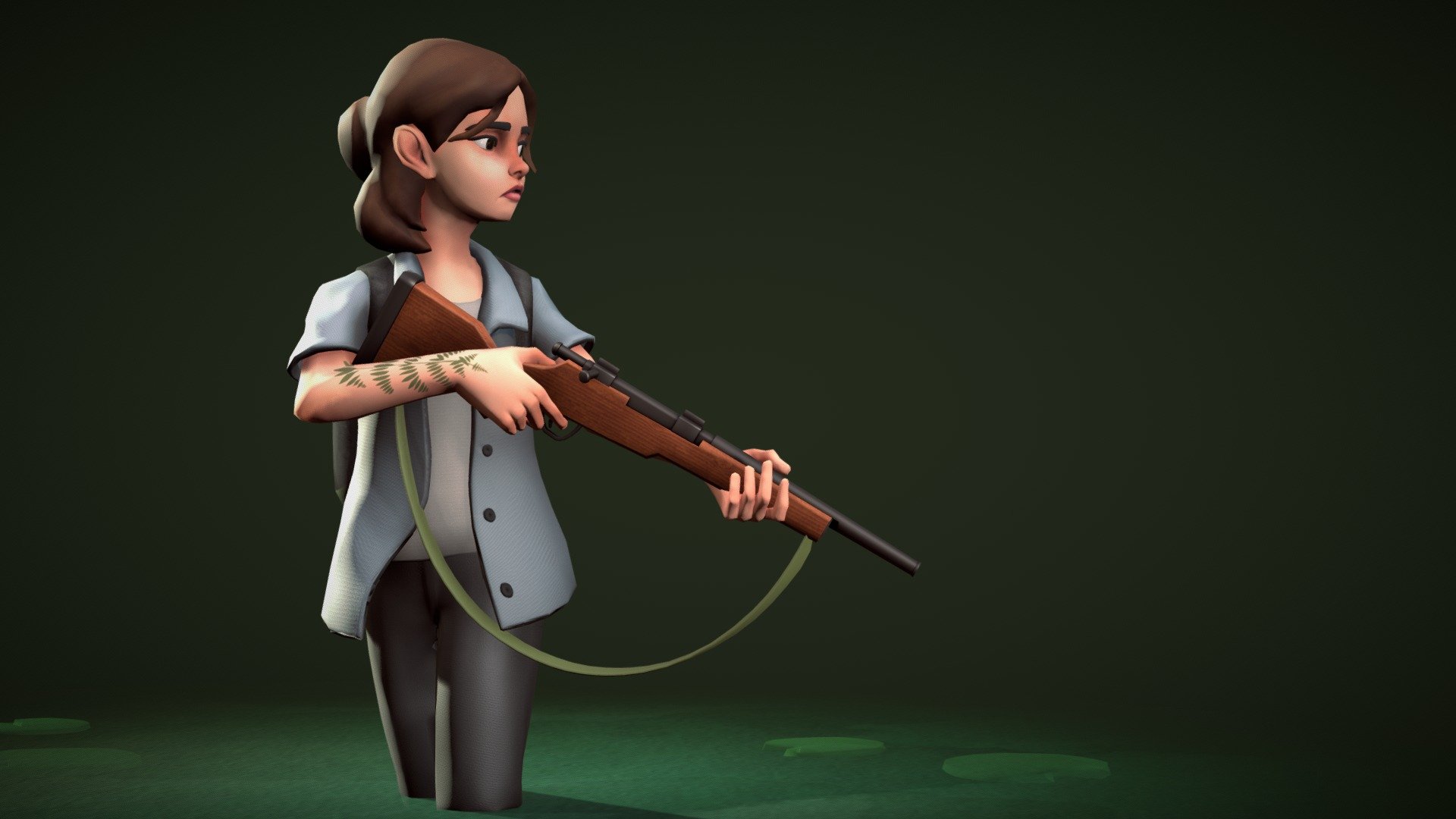 Ellie TLOU2 3D model 3D printable