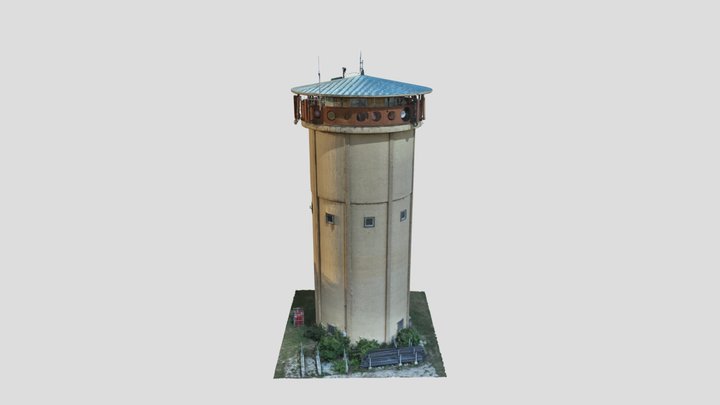 German Watertower near Braunsbach 3D Model