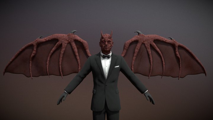 Lucifer Devil Face 3D Model