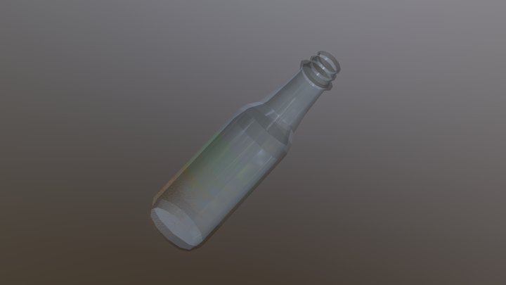Dirty Glass Bottle 3D Model